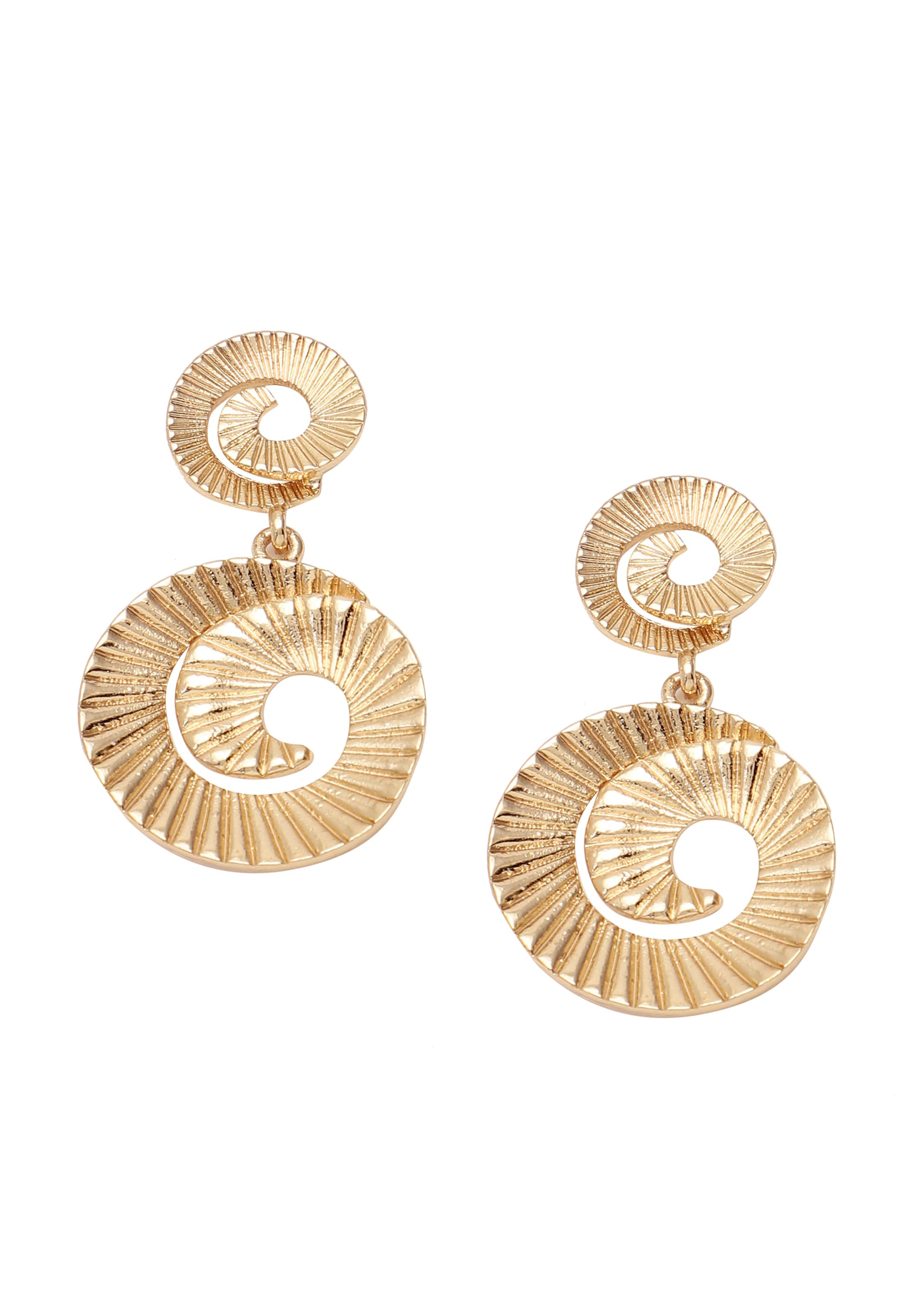 SOHI Náušnice ' Euna ' – zlatá: přední strana