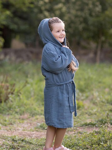 OrganicEra Bathrobe in Blue: front