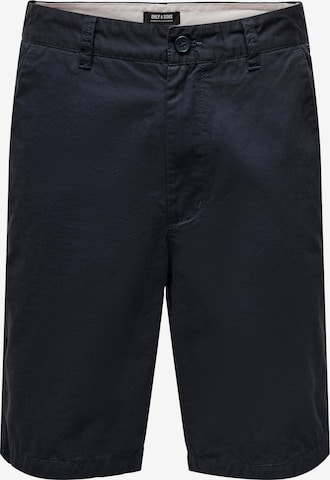 Only & Sons Regular Chino Pants 'Bane' in Blue: front