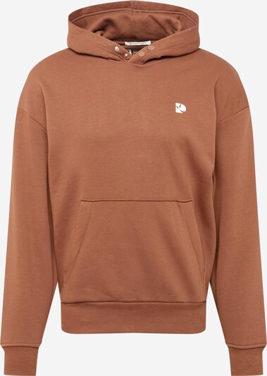 TOM TAILOR DENIM Sweatshirt in braun / weiß, Produktansicht