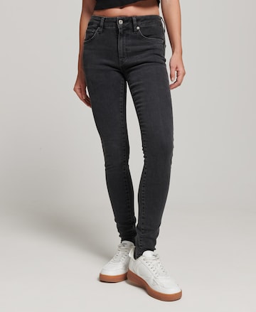 Skinny Jean Superdry en noir : devant