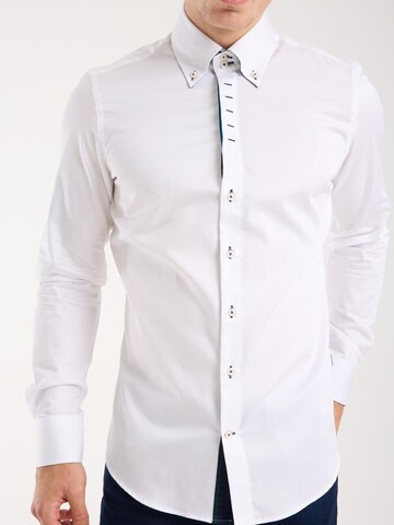 Slim fit Camicia business di 7Camicie in bianco