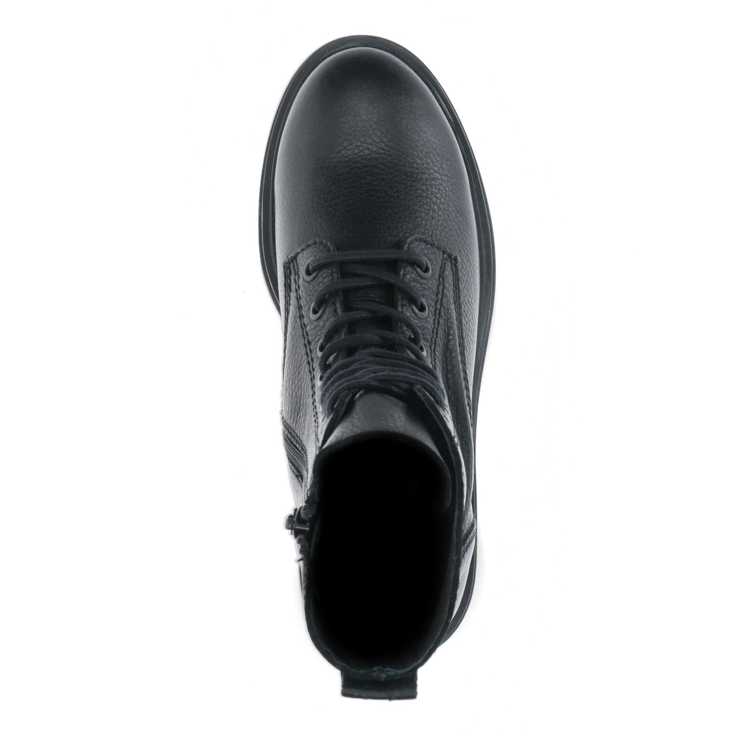 MANFIELD Schnürstiefelette in Schwarz