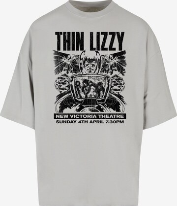 Merchcode Shirt 'Thin Lizzy - New Victoria Theatre' in Grijs: voorkant