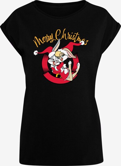ABSOLUTE CULT Shirt 'Looney Tunes - Lola Merry Christmas' in de kleur Goudgeel / Lichtrood / Zwart / Wit, Productweergave