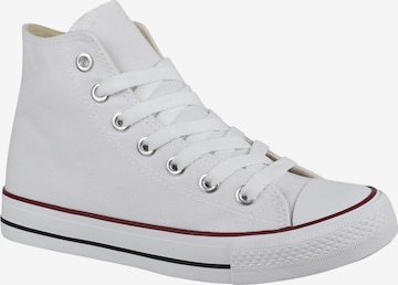 Baskets hautes Elara en blanc : devant