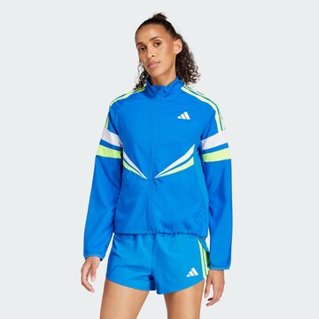 ADIDAS PERFORMANCE Sports jacket 'Adizero' in Blue: front