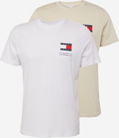 Tommy Jeans T-Krekls, krāsa - bēšs / sarkans / balts, Preces skats
