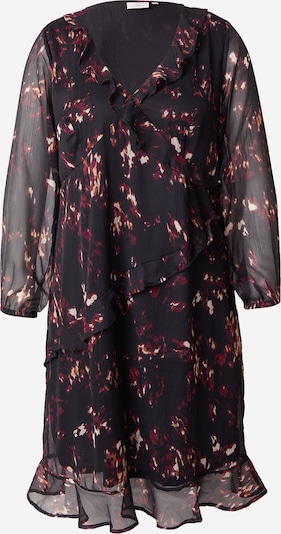 ONLY Carmakoma Kleid 'CARINDIGO' in beige / weinrot / schwarz, Produktansicht