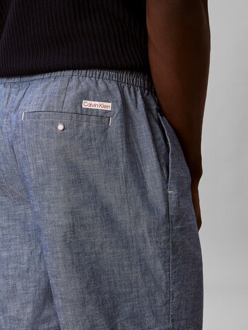 Calvin Klein Jeans Regular Shorts 'Chambray Drawstring' in Blau