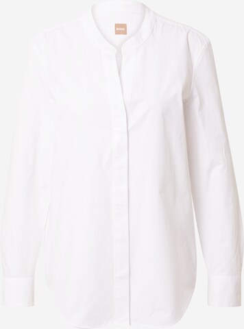 BOSS - Blusa 'Benalia' em branco: frente