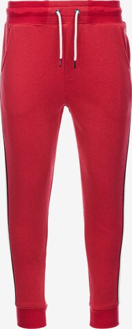 Ombre Tapered Broek 'P865' in Rood: voorkant