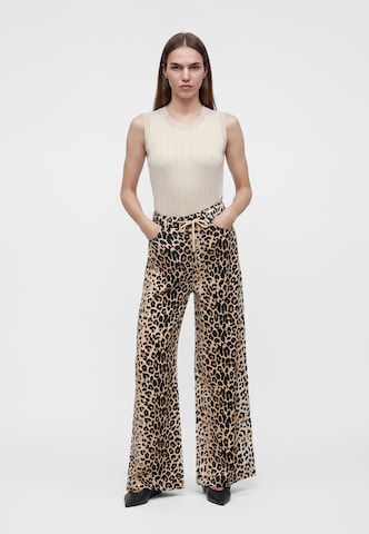 Munthe Wide leg Τζιν 'OBEY' σε καφέ