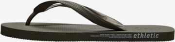 Ethletic T-Bar Sandals 'Flip' in Grey: front