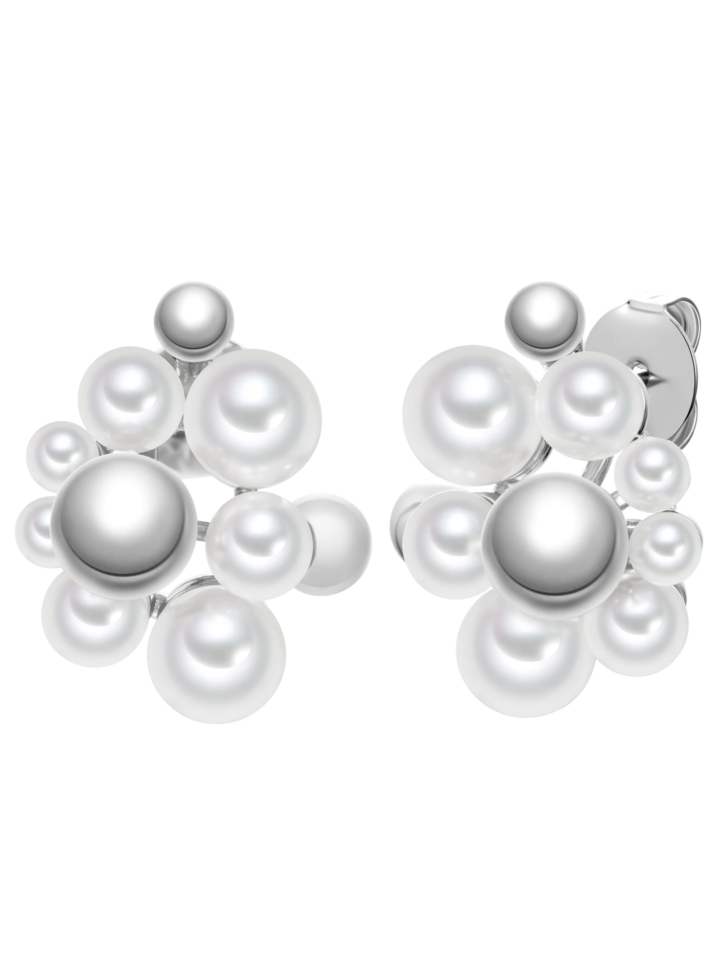 Boucles d'oreilles Lulu & Jane en blanc : devant