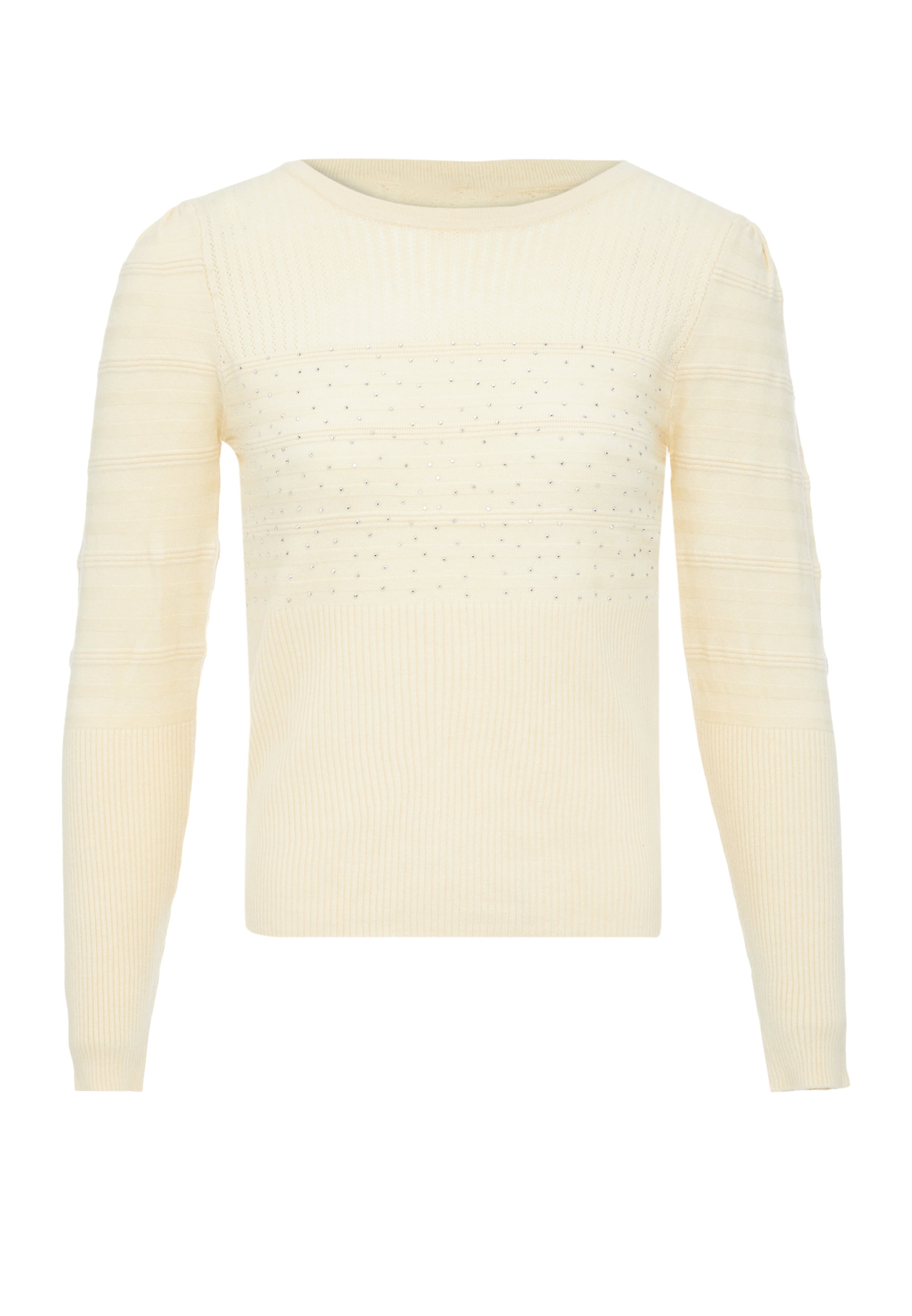 bling bling by leo Sweater in Beige: front