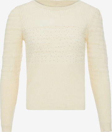 bling bling by leo Sweater in Beige: front