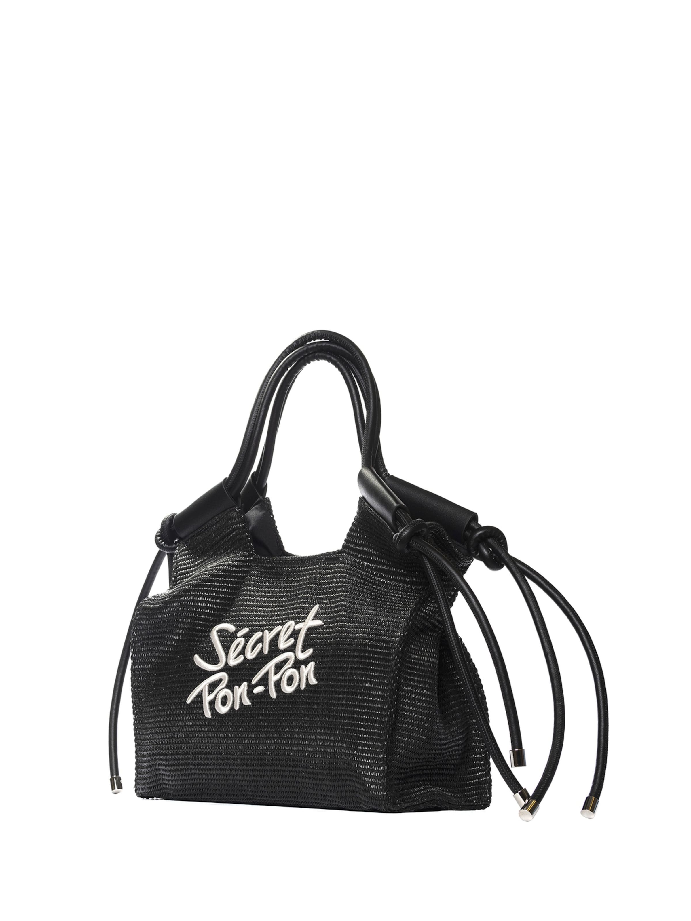 Sacs à main 'Nimue Lux' Secret Pon Pon en noir : devant