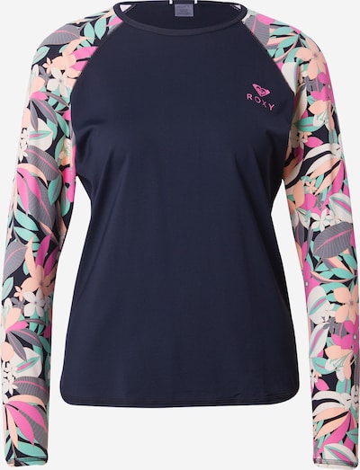 ROXY T-shirt fonctionnel 'Roxy' en turquoise / anthracite / poudre / rose néon, Vue avec produit