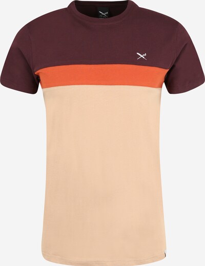 Iriedaily T-Shirt en beige / orange / rouge foncé, Vue avec produit