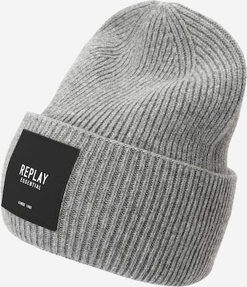 REPLAY Beanie in Grey: front