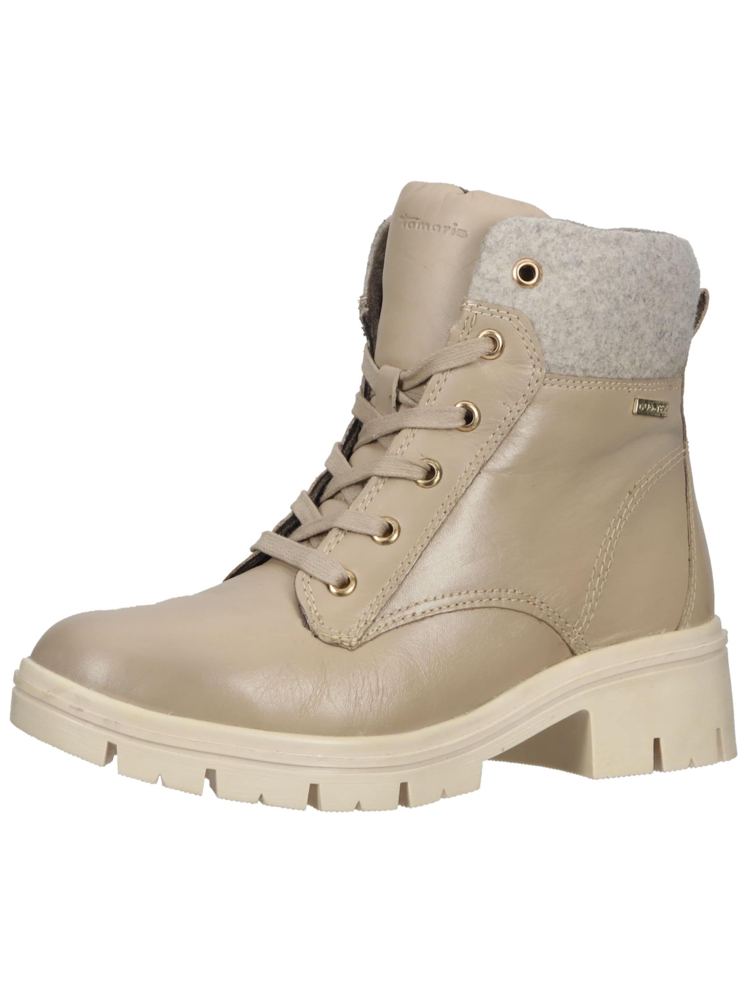 Tamaris Schnürstiefelette in Beige: Vorderseite
