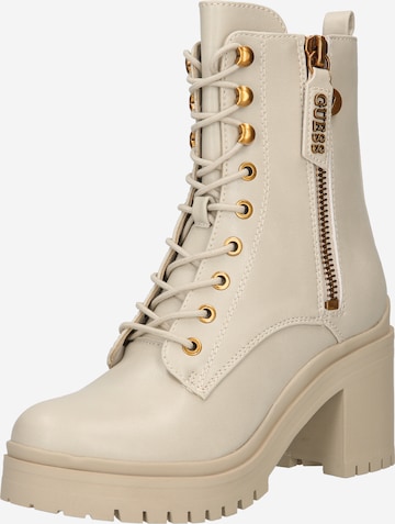 GUESS Lace-Up Ankle Boots 'CABRA 2' in Beige: front
