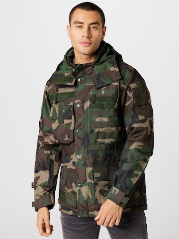 Brandit Between-Season Jacket in Green: front