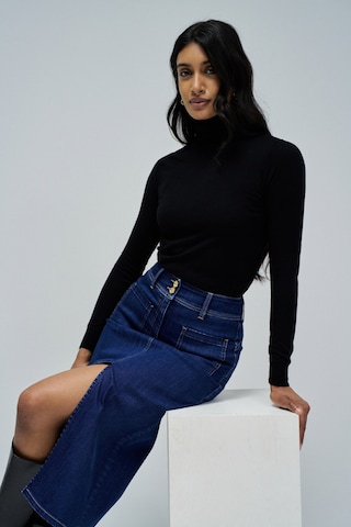 Salsa Jeans Rok in Blauw: voorkant