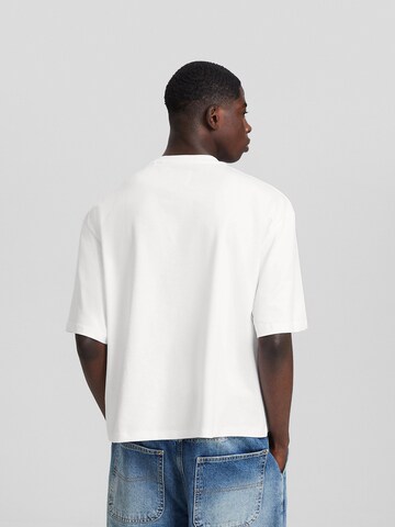 T-Shirt Bershka en blanc