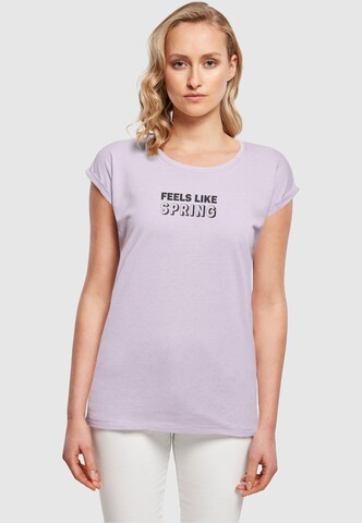 T-shirt 'Spring - Feels Like' Merchcode en violet : devant