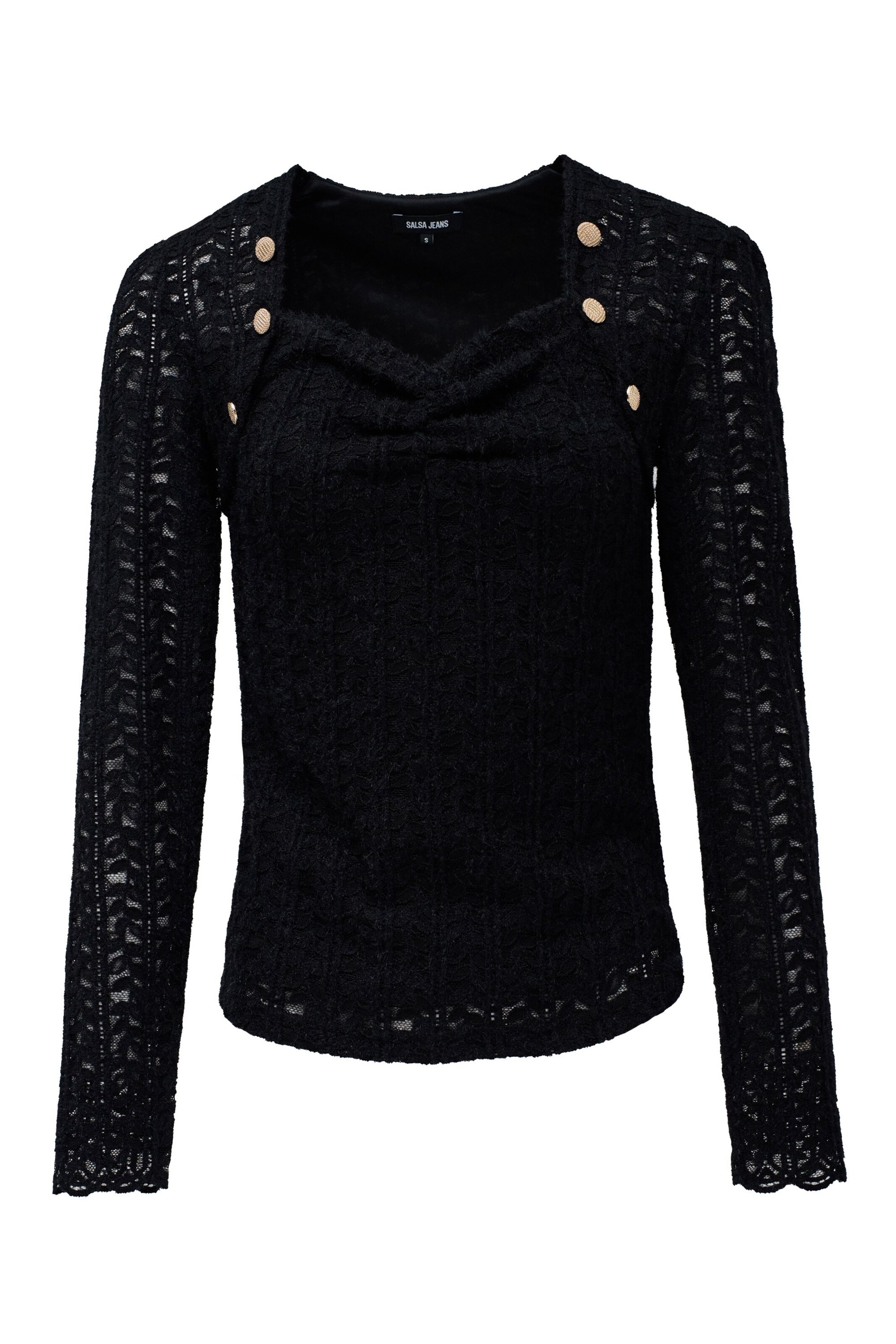 Salsa Jeans Trui in Zwart: voorkant