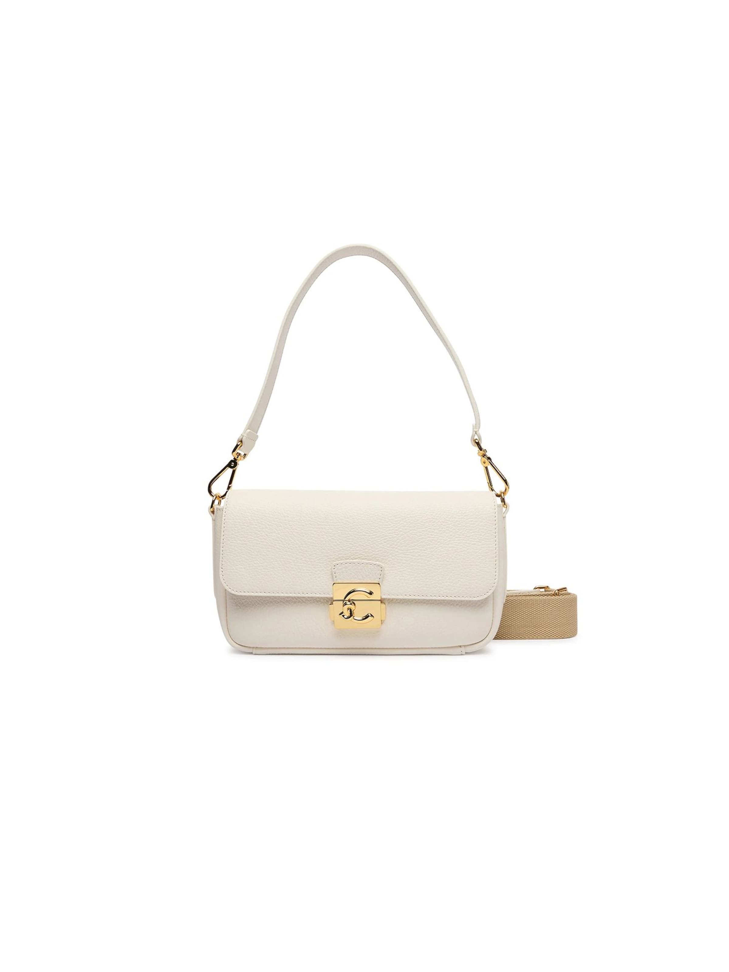 Coccinelle Handtas 'C-Me Lock' in Wit: voorkant
