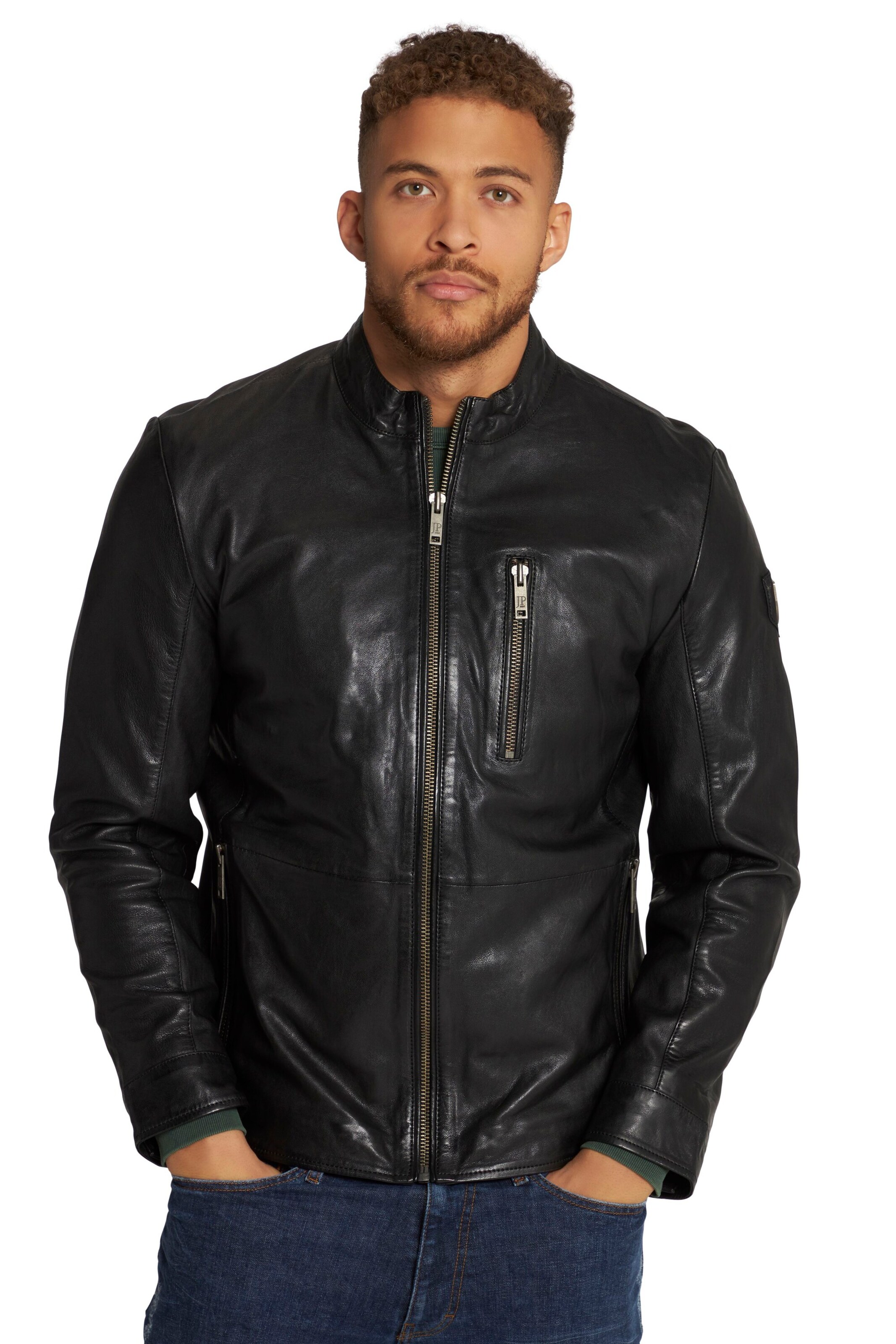JP1880 Between-season jacket in Black: front