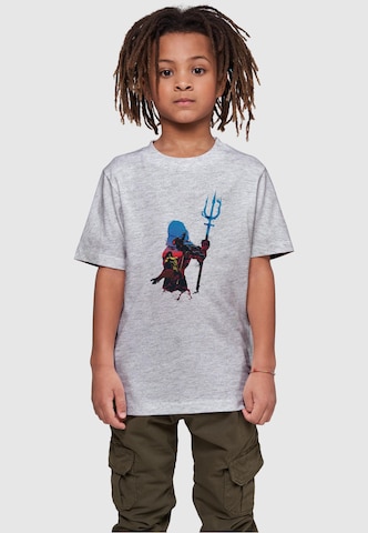 ABSOLUTE CULT T-Shirt 'Aquaman - Battle Silhouette' in Grau: predná strana