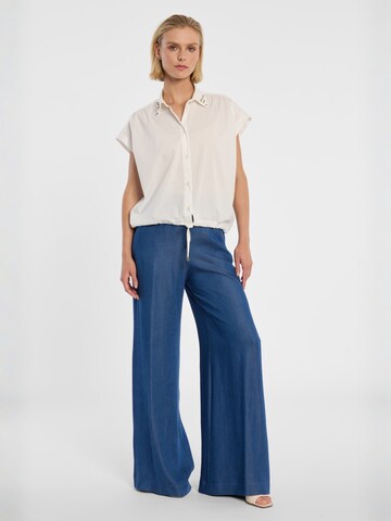 Ana Alcazar Wide Leg Hose 'Doena' in Blau