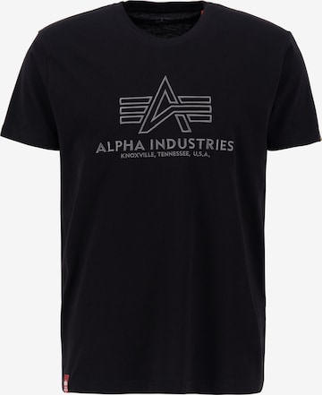 ALPHA INDUSTRIESMajica - crna boja: prednji dio