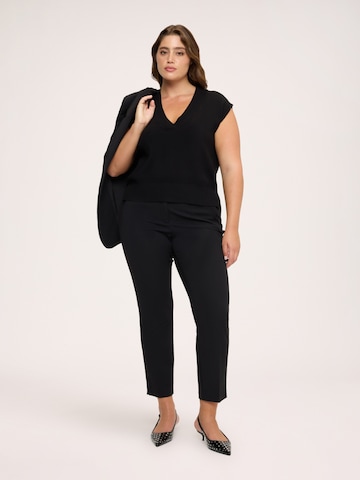Fiorella Rubino Gebreide bodywarmer in Zwart