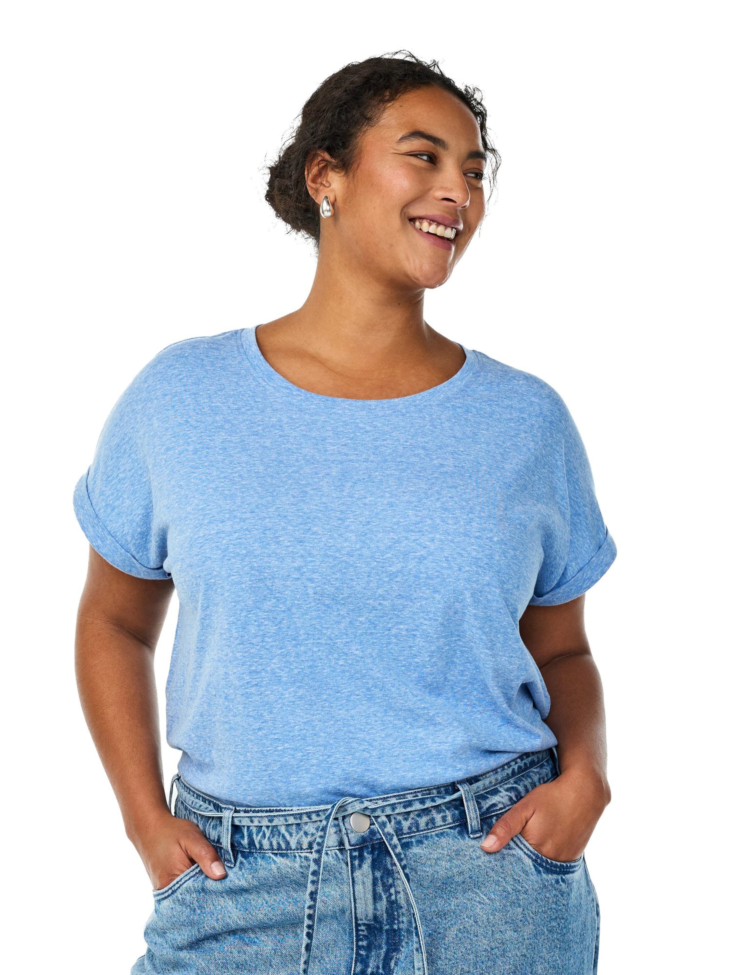 Zizzi Μπλουζάκι 'Vava' σε μπλε