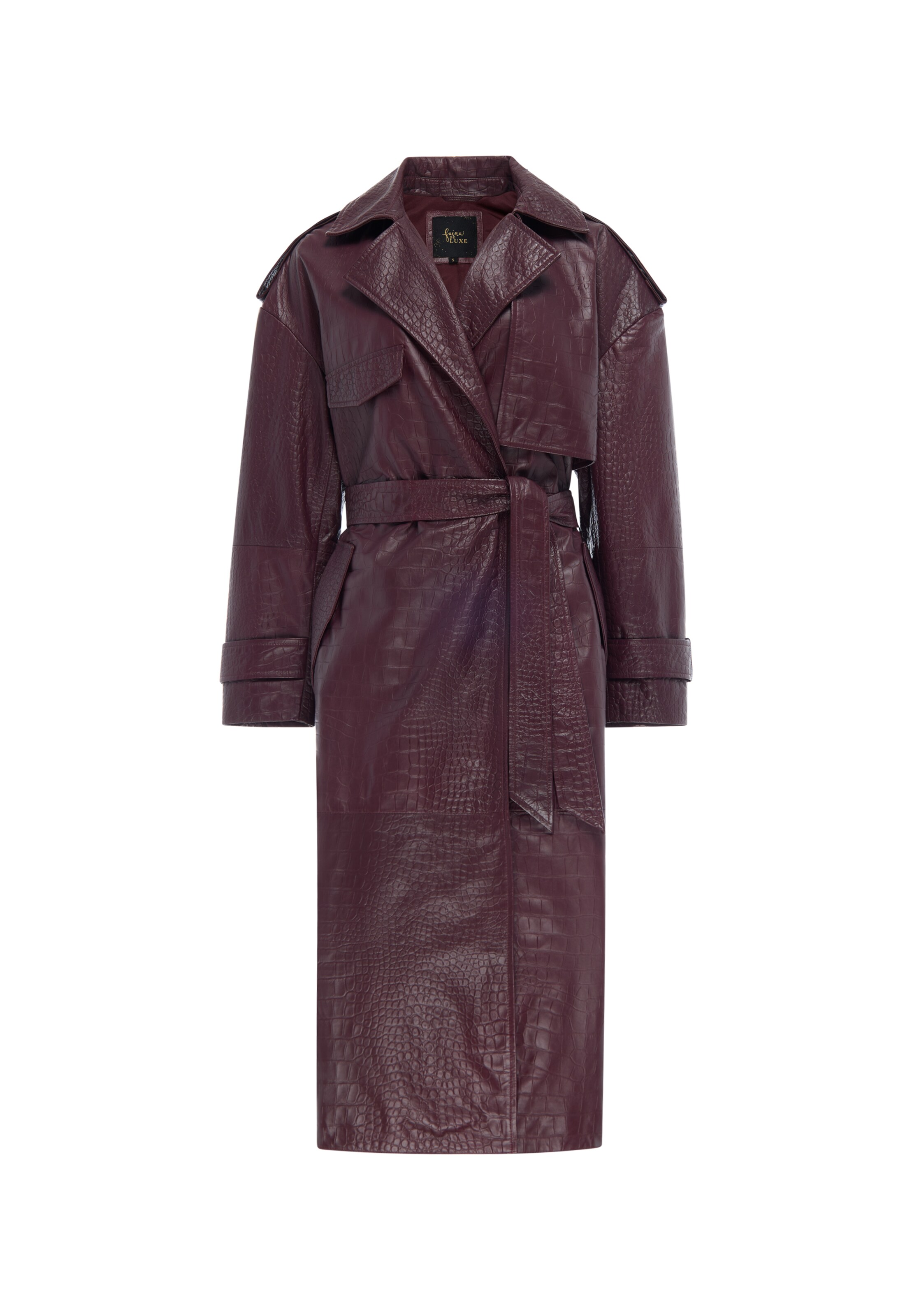 Manteau mi-saison faina en rouge : devant