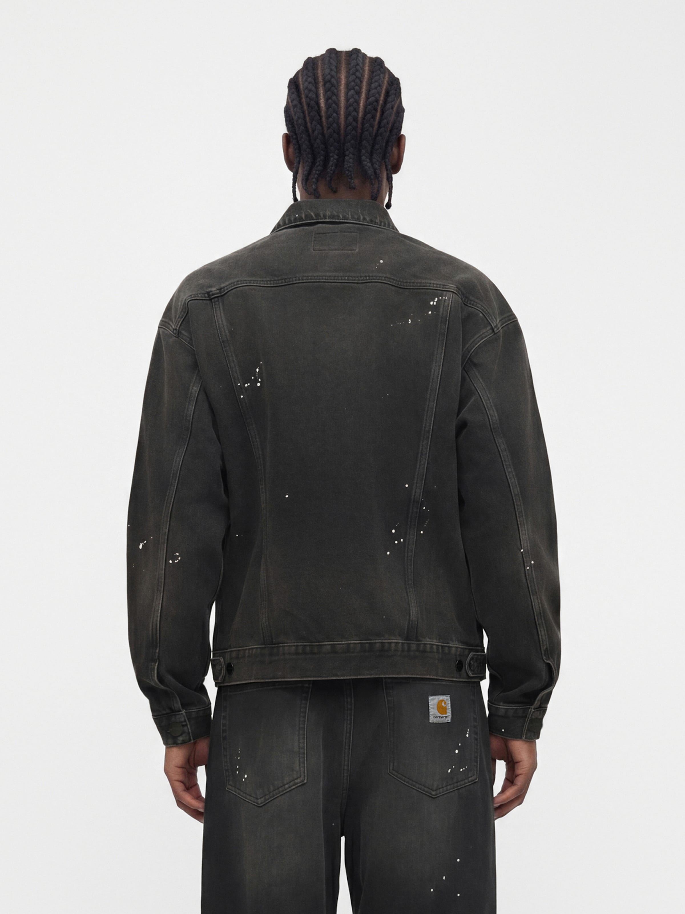 Carhartt WIP Between-Season Jacket 'Helston' in Black Denim