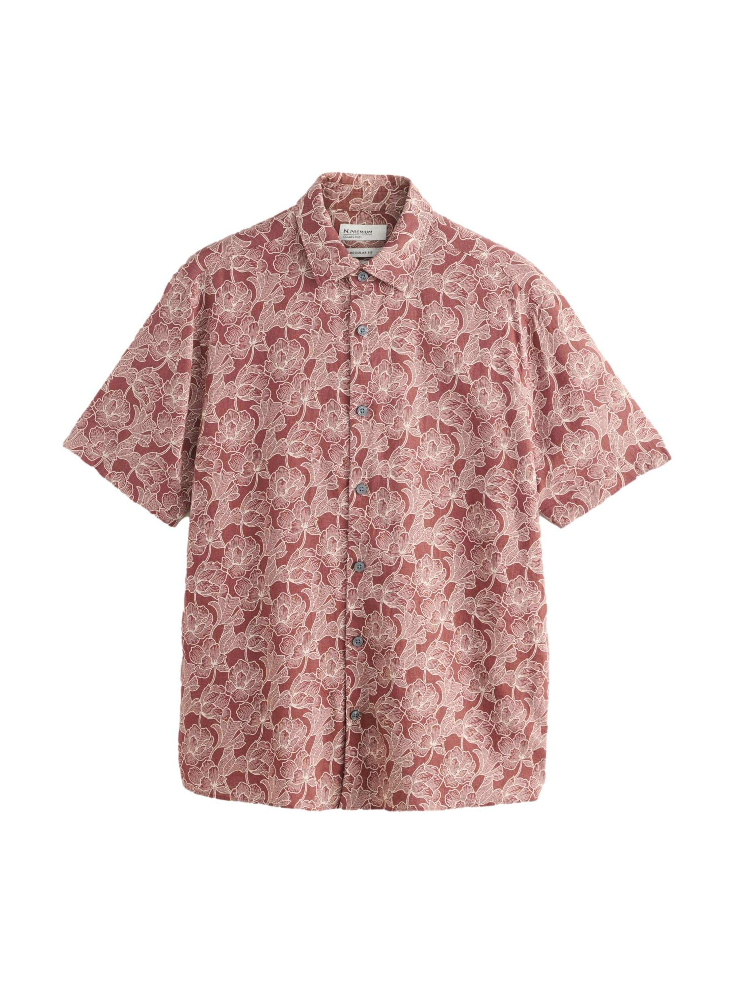 Next Button Up Shirt in Auburn / Off white, Item view