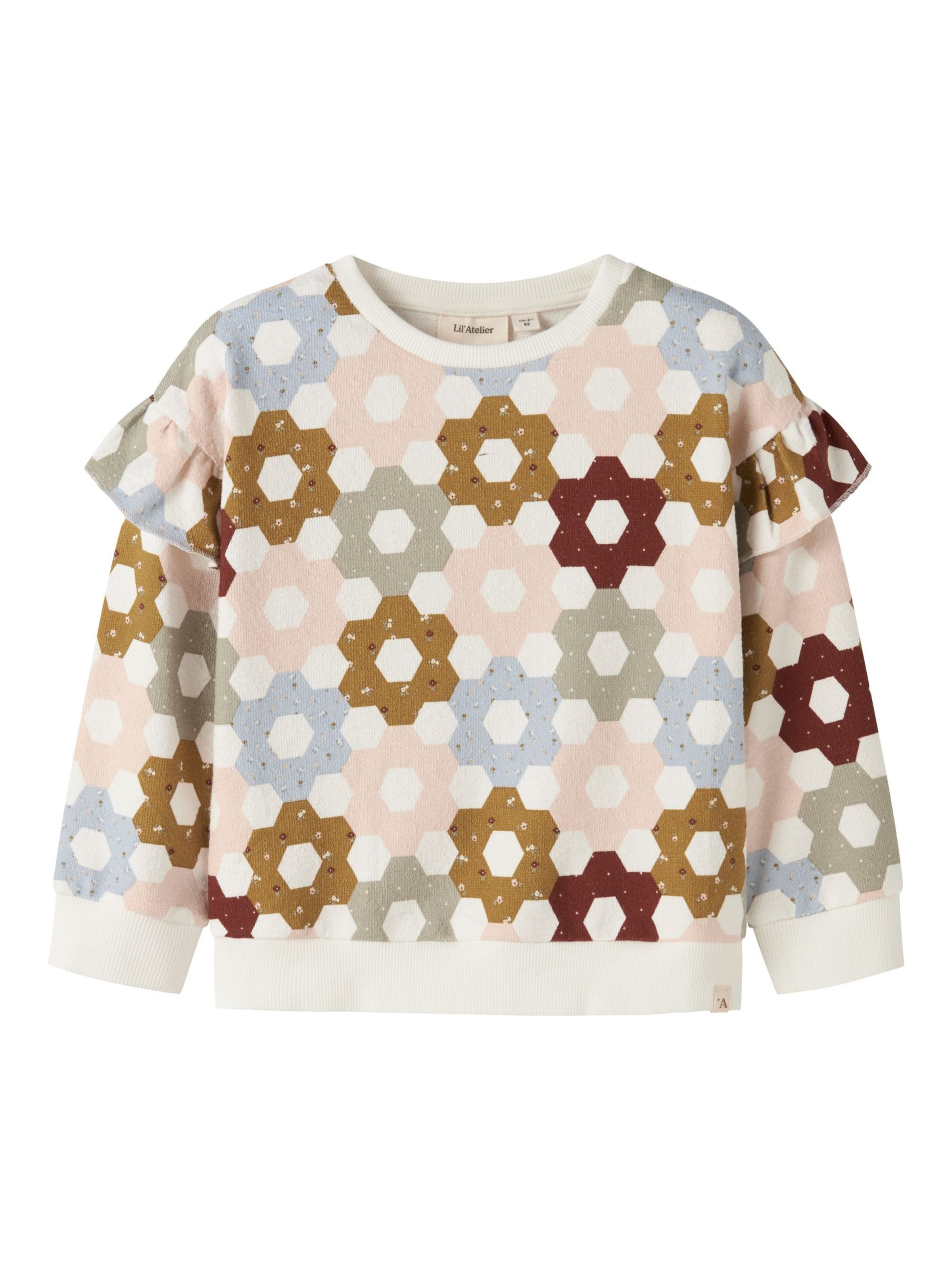 Sweat-shirt Lil'Atelier en blanc : devant