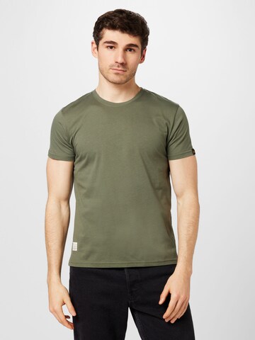 ALPHA INDUSTRIES Тениска в зелено: отпред