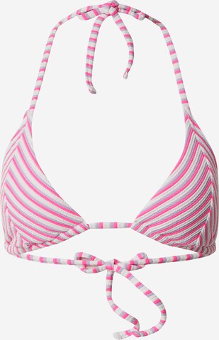 HOLLISTER - Triangular Top de biquíni em rosa: frente