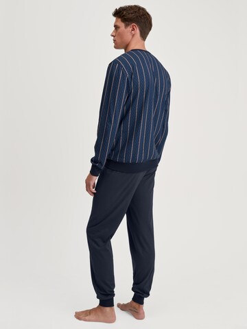 CALIDA Pyjama lang 'Relax Imprint' in Blauw