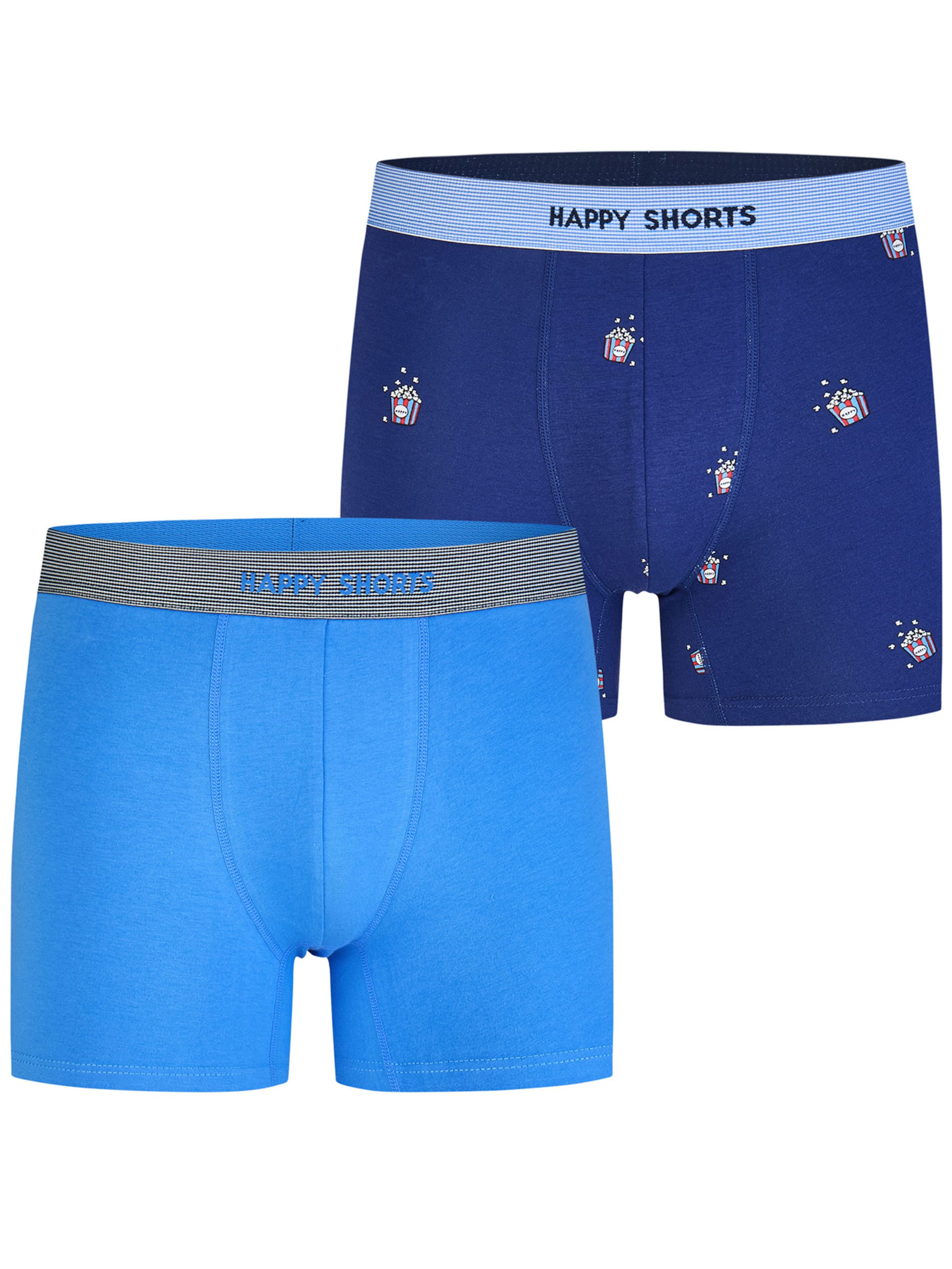 Happy Shorts Boxer shorts ' Jersey ' in Blue: front