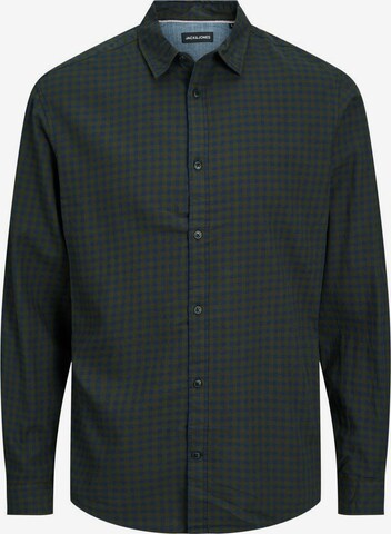 Coupe regular Chemise 'Gingham' Jack & Jones Plus en bleu : devant