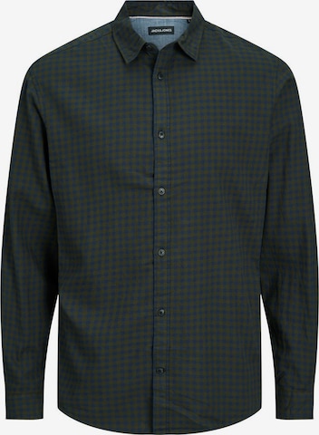 Jack & Jones Plus Рубашка 'JJEGINGHAM' в Синий: спереди