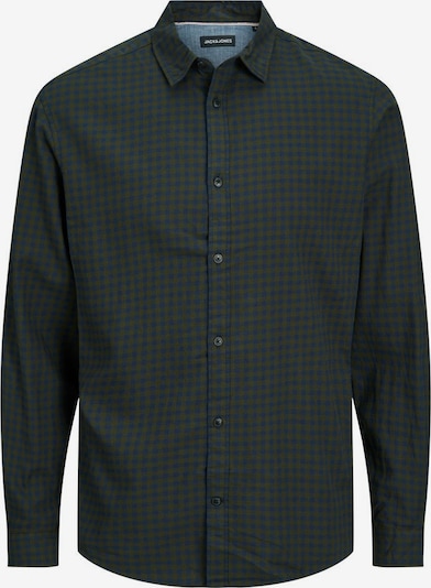 JACK & JONES Krekls 'Gingham', krāsa - tumši zils / olīvzaļš, Preces skats